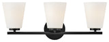 Lark Bri Medium Three Light Vanity, Black