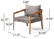 Breck Outdoor Acacia Wood and Wicker Club Chairs with Cushion, Set of 2
