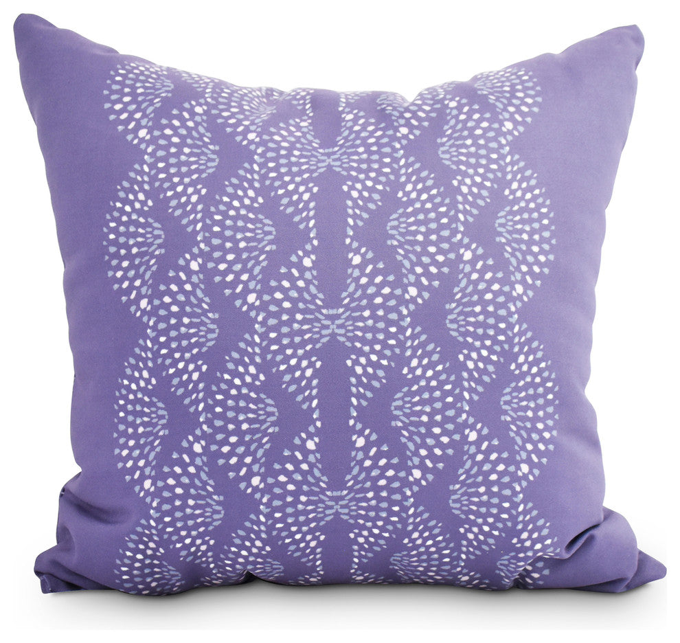 Dotted Focus 26" Purple Geometric Print Decorative Throw Pillow
