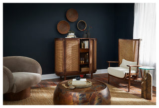 Wingman Cane Accent Chair