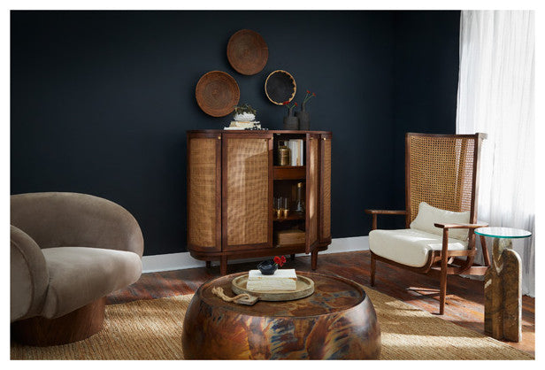 Wingman Cane Accent Chair