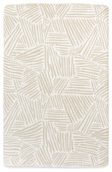Mini Crib Sheet, GOTS Certified Organic Muslin Cotton, Oat Stripe