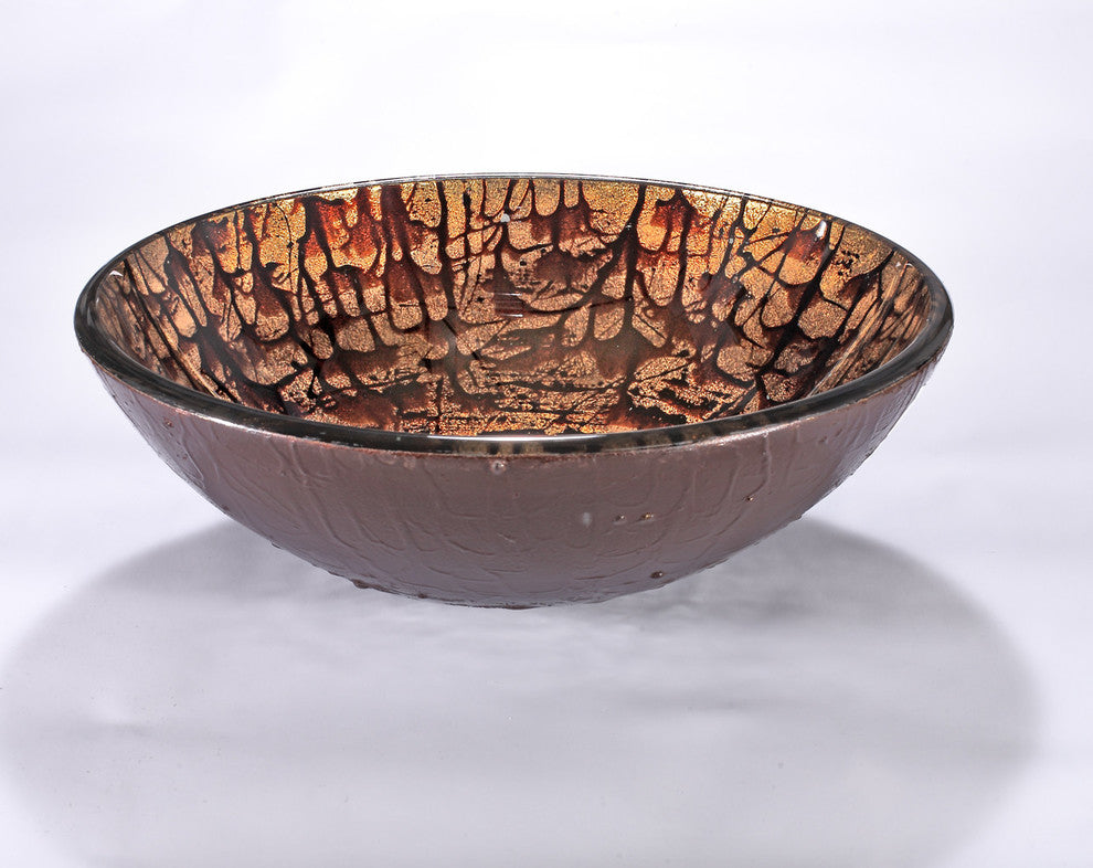 Rustic Style Glass Vessel Sink