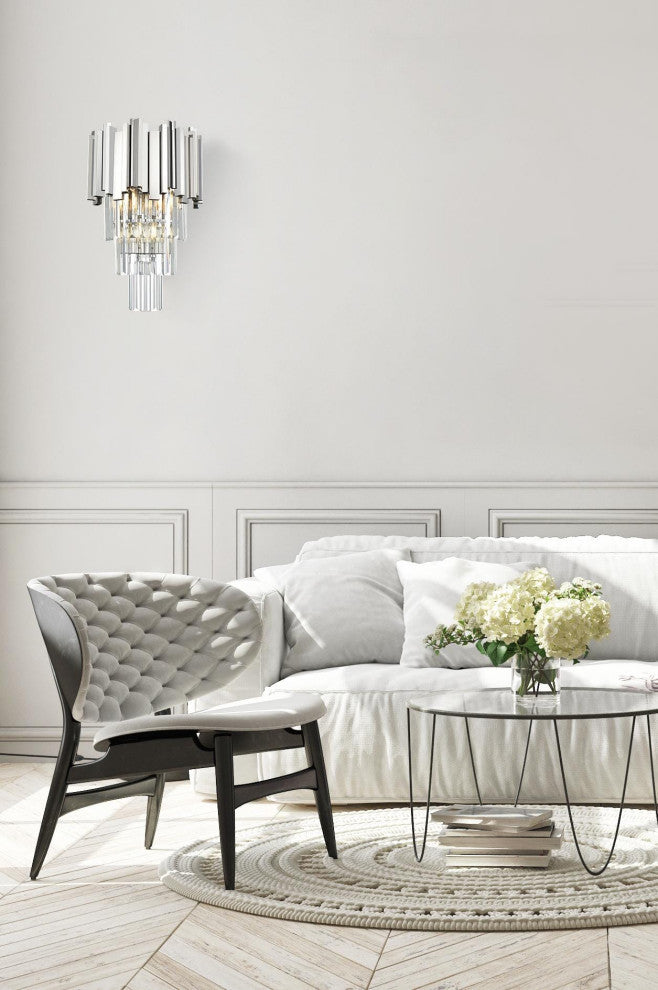 Home Living 12" Wall Sconce, Chrome