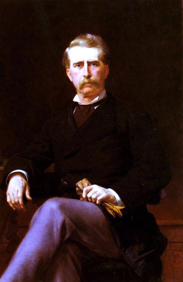Alexandre Cabanel Portrait of John William Mackay Gallery Wrapped Canvas Print