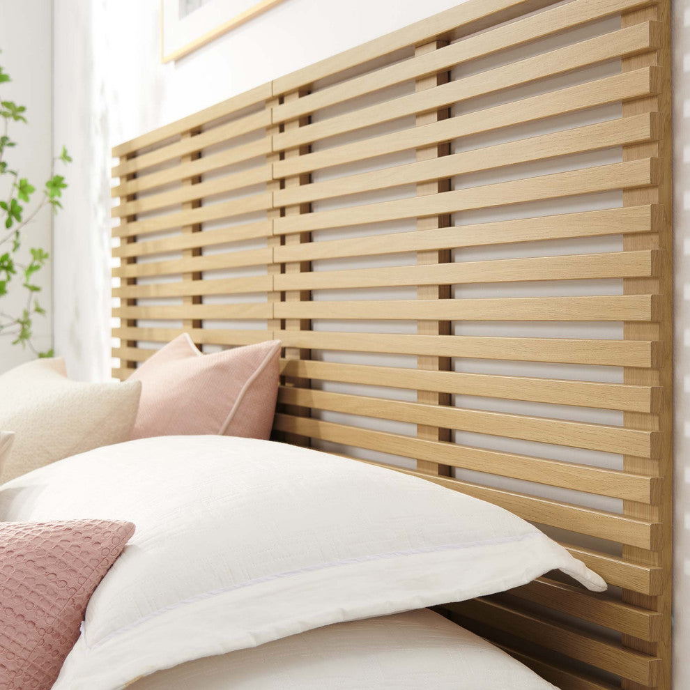 Render Wall Mount King Headboard, Oak