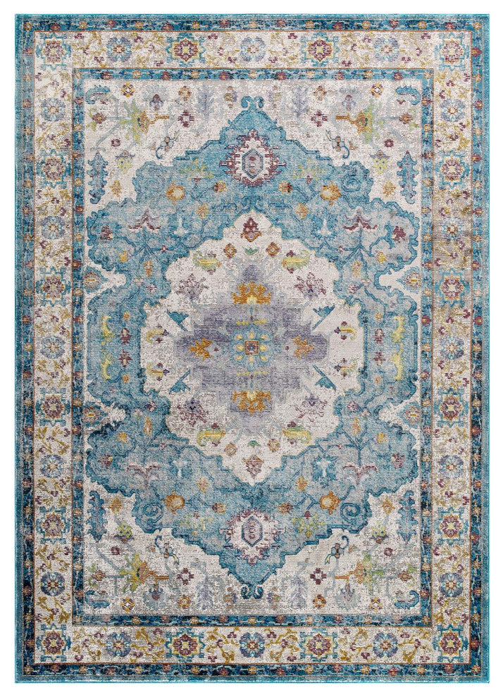 Success Anisah Distressed Floral Persian Medallion 5x8 Area Rug