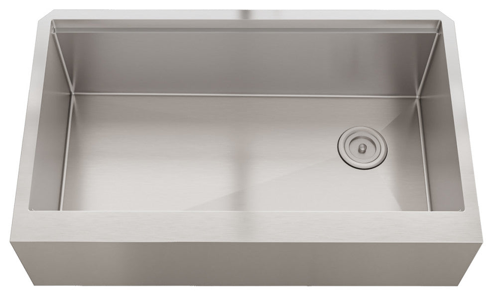 Sinber Single Bowl Kitchen Sink with 304 Stainless Steel Satin Finish, 33"x20" Workstation, Apron/Farmhouse