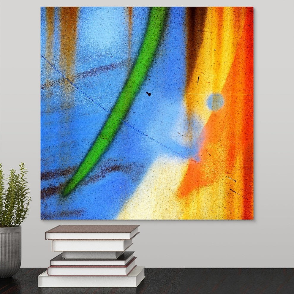 "The Man on the Moon is Taking a Bath" Wrapped Canvas Art Print, 16"x16"x1.5"