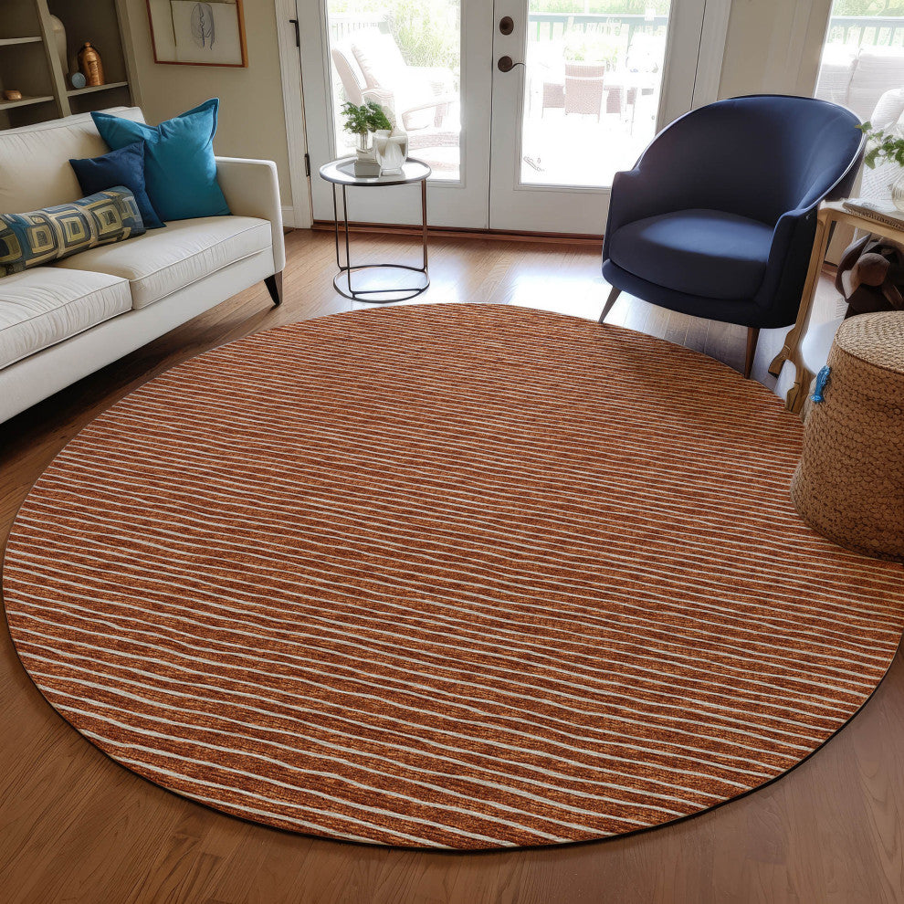Indoor/Outdoor Laidley LA1 Paprika Machine Washable 10' x 10' Rug