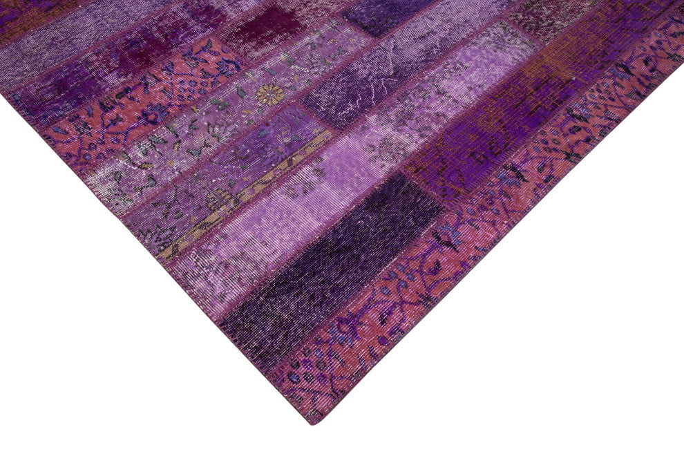 Rug N Carpet - Handwoven Oriental 6' 9" x 10' 0" Boho Patchwork Area Rug