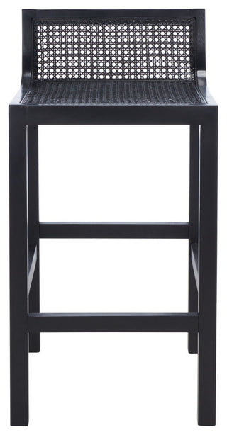 Safavieh Saito Lowback Cane Center Stool, Black