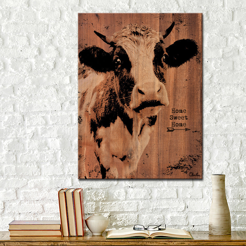 Ready2HangArt Farmhouse 'Cow' Wrapped Canvas Animal Wall Art, 16"x20"