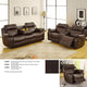 Homelegance Marille 3-Piece Reclining Living Room Set, Brown Leather