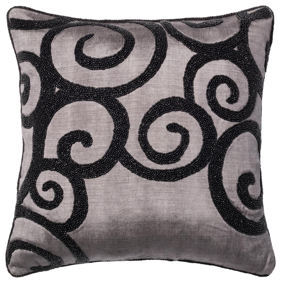 Loloi Inc. Pillow, Gray and Black, 18"x18"