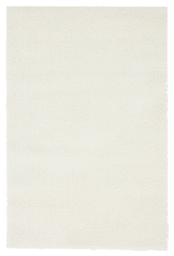 Unique Loom White Studio Solid Shag 4' 0 x 6' 0 Area Rug