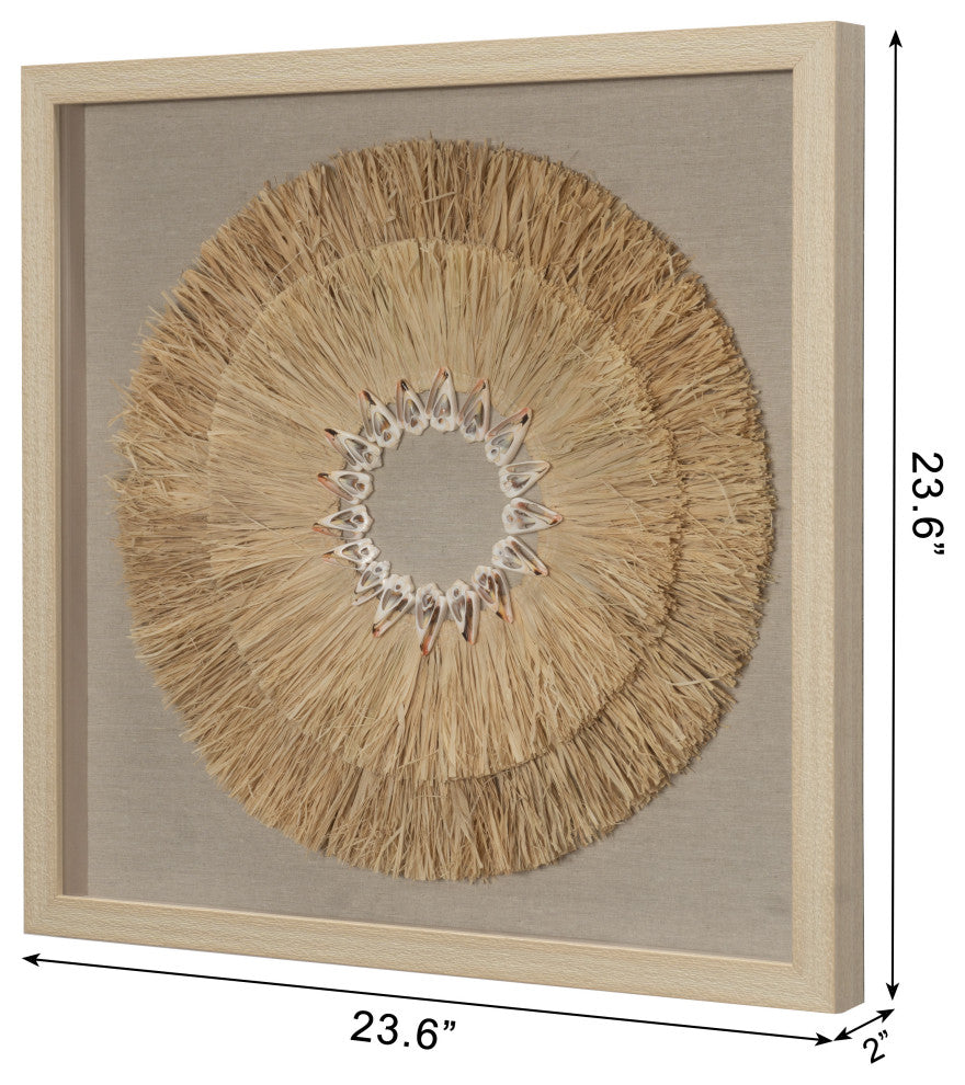 HUJI Weed & Papier-mÃ¢chÃ© Shadow Box Wall DÃ©cor, Huji Weed & Sea Shell Shadow Box
