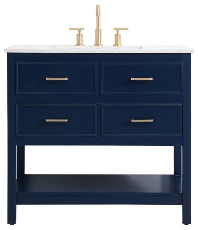 Home Living 36" Single Bathroom Vanity, Blue