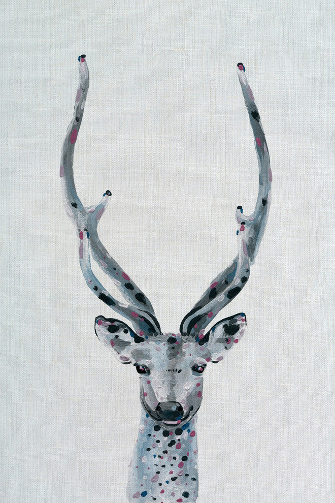 "Long Horns" Painting Print on Wrapped Canvas, 40"x60"