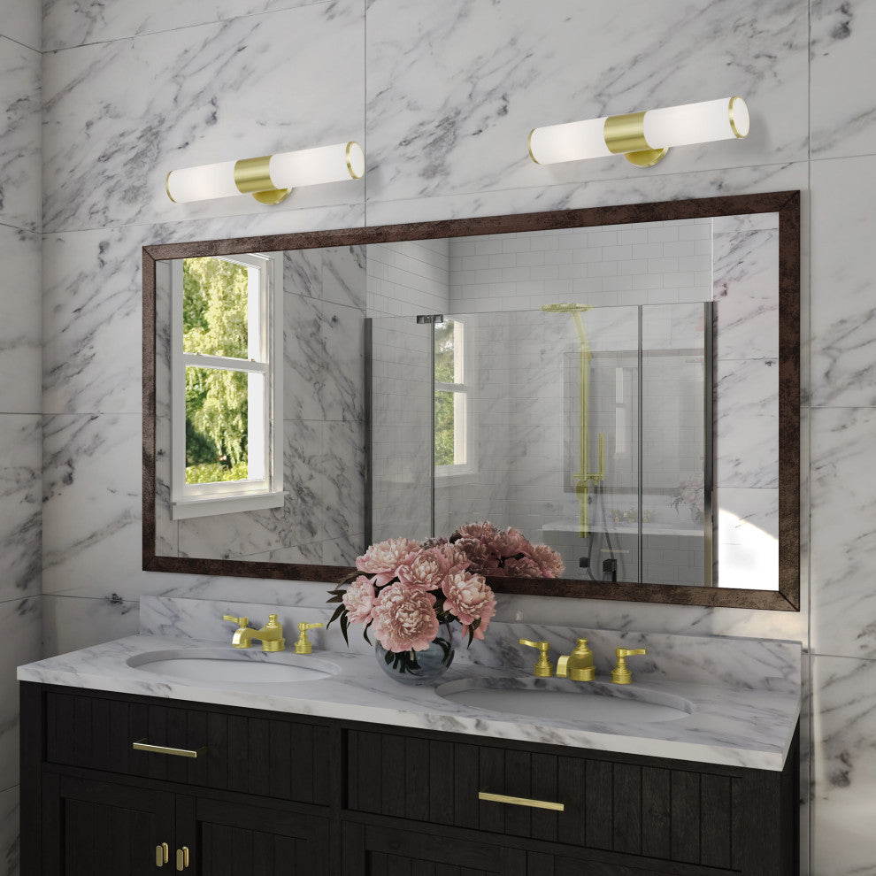 Lindale 2 Light Satin Brass ADA Vanity Sconce