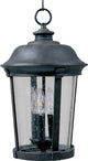 Dover Cast 3-Light Outdoor Hanging Lantern, Bronze, Seedy Glass