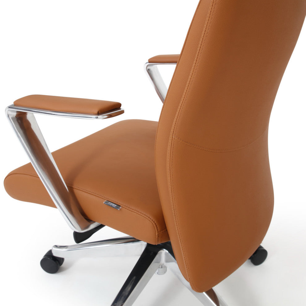 Draper Modern Fully Reclining Adjustable Executive Office Chair Tan