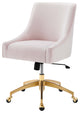 Computer Work Desk Chair, Pink, Velvet, Modern, Home Business Office Furniture