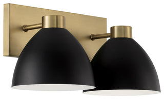 Capital Lighting 152021 Ross 2 Light 17"W Vanity Light - Aged Brass / Black