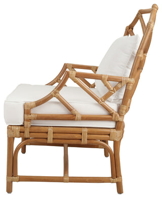 Kara Rattan Accent Arm Chair, Canary Brown