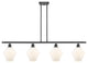Innovations 516-4I-BK-G651-8-LED 4-Light Island Light, Matte Black