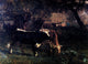 Constant Troyon Vaches A L'Abreuvoir - 21" x 28" Premium Canvas Print