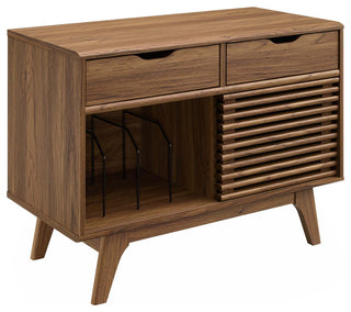 Render Vinyl Record Display Stand Walnut