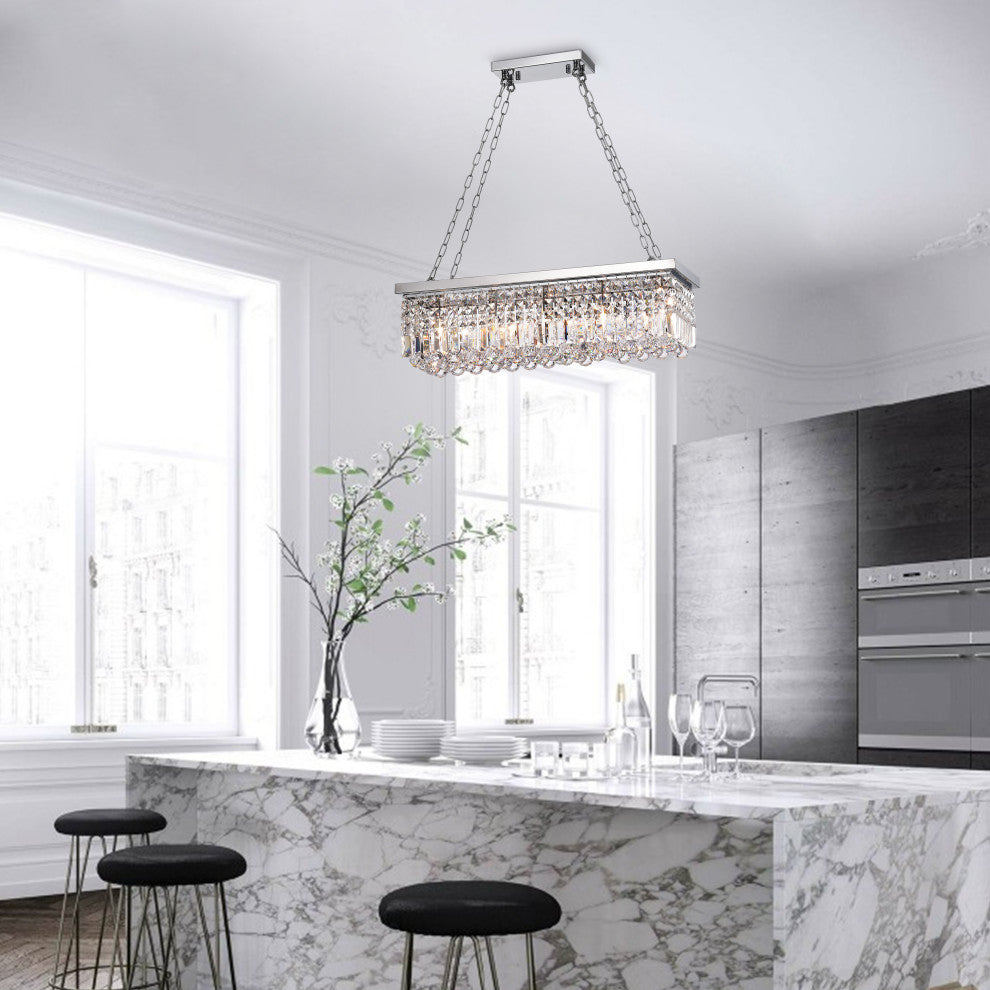 Aster 5-Light Chrome Crystal Chandelier
