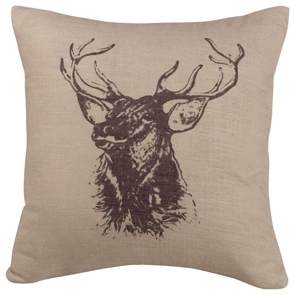 Elk Bust Pillow