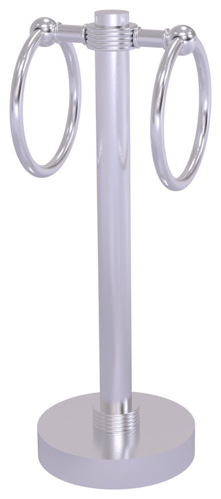 Vanity Top 2 Towel Ring with Groovy Accents, Satin Chrome