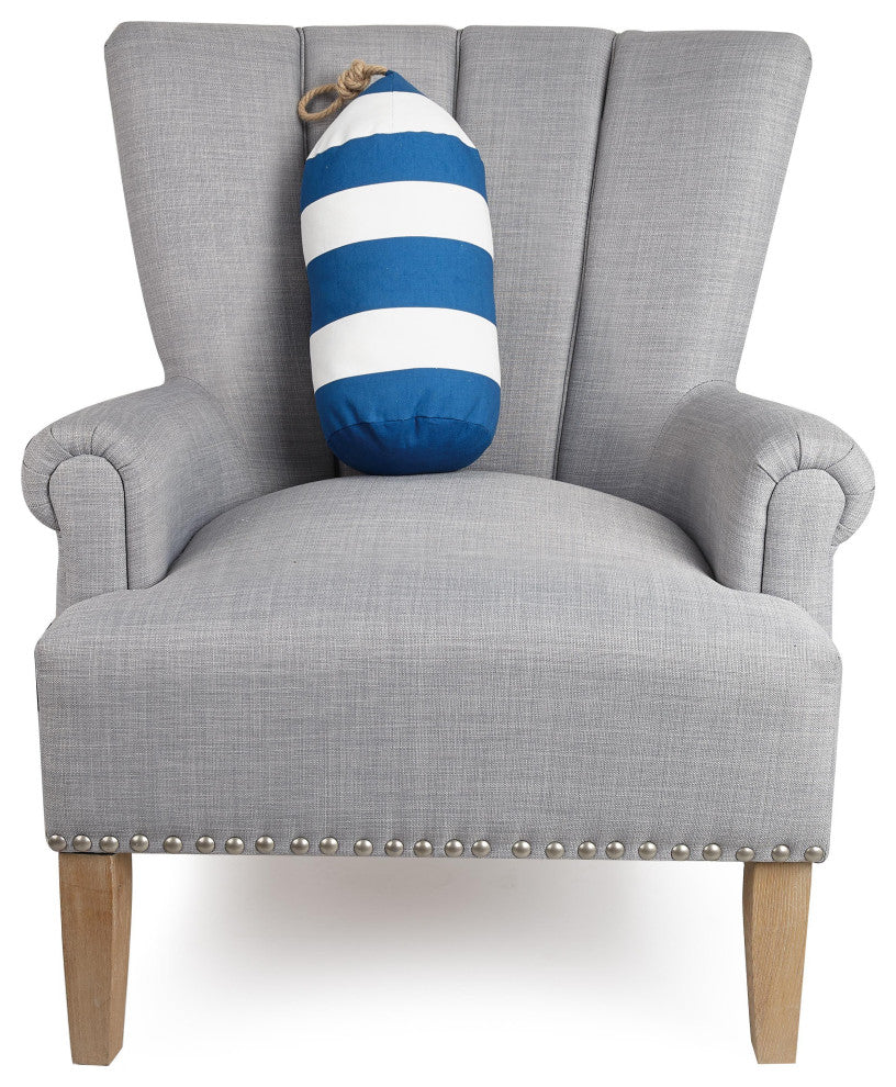 Navy White Buoy Shaped Printed Pillow