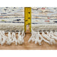Ivory Nain With Flower Medallion Design Wool and Silk Hand Knotted Rug, 6'x6'