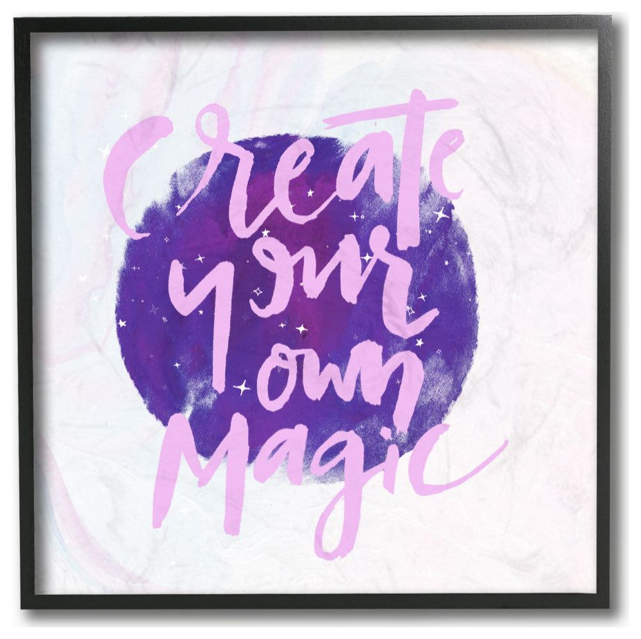 Create Your Own Magic Purple Stars Inspirational Girls,1pc, each 12 x 12