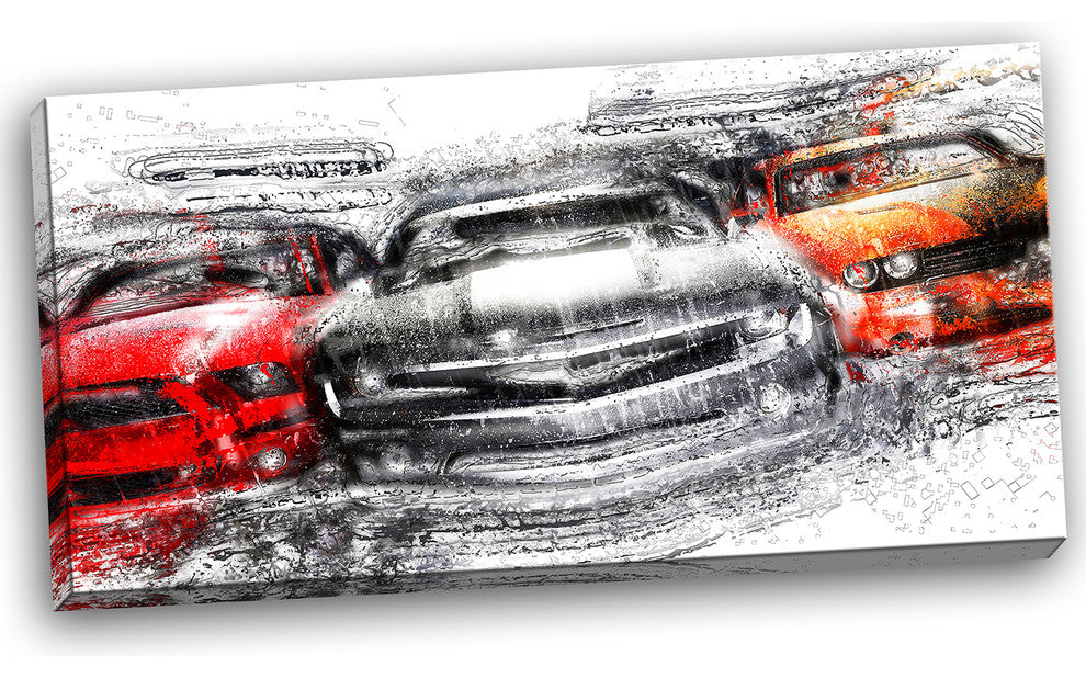"American Street Race" Canvas Painting