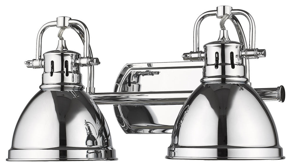 Duncan 2-Light Bath Vanity With Chrome Shade