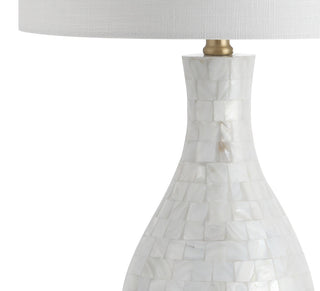 Josephine 26.5" Seashell LED Table Lamp, White