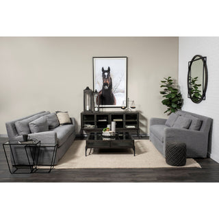 Denly II 92" Casterock Gray Slipcover 3-Seater Sofa