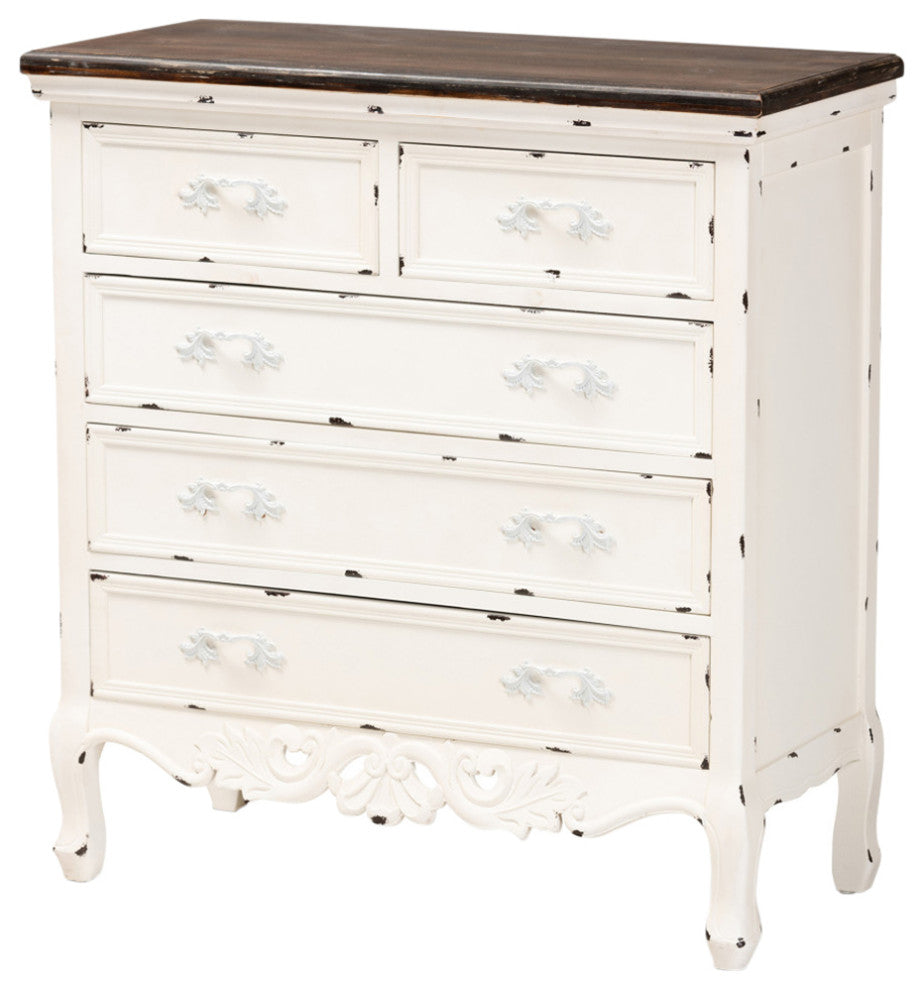 Talitha Traditional Storage Cabinet, Antique White