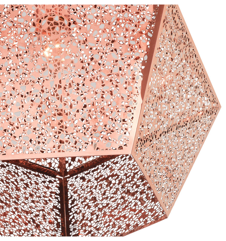 Livex Lighting Aberdeen 1 Light Rose Gold Large Pendant