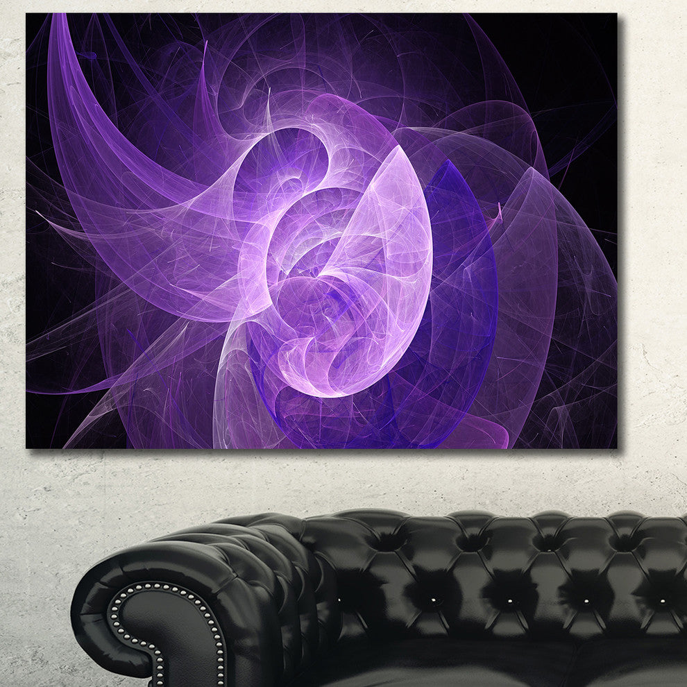 Purple Mystic Psychedelic Design, Oversized Abstract Canvas Art Print, 60x40