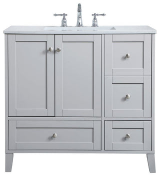 22" Traditional Grey-Light Bathroom Vanity