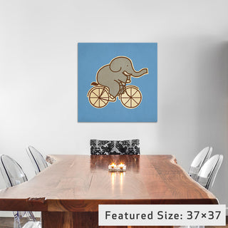 "Elephant Cycle #2" by Terry Fan, 12x12x1.5