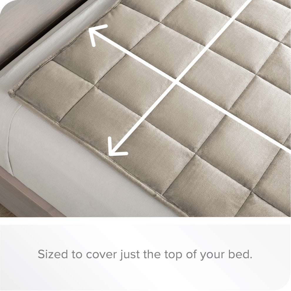 Weighted Blanket, Minky Fleece Taupe, 40"x60", 10lb