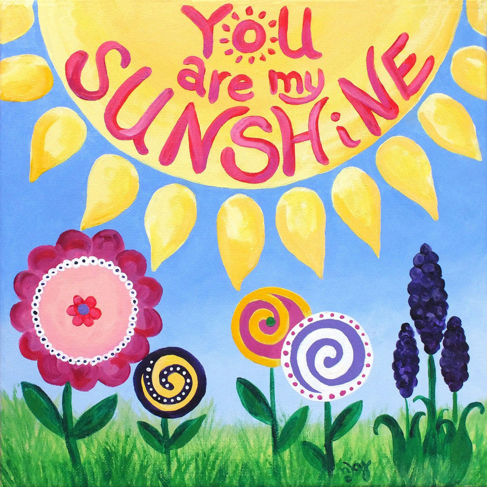 Marmont Hill, "Sunshine Flowers" by Nicola Joyner Print on Wrapped Canvas, 40x40