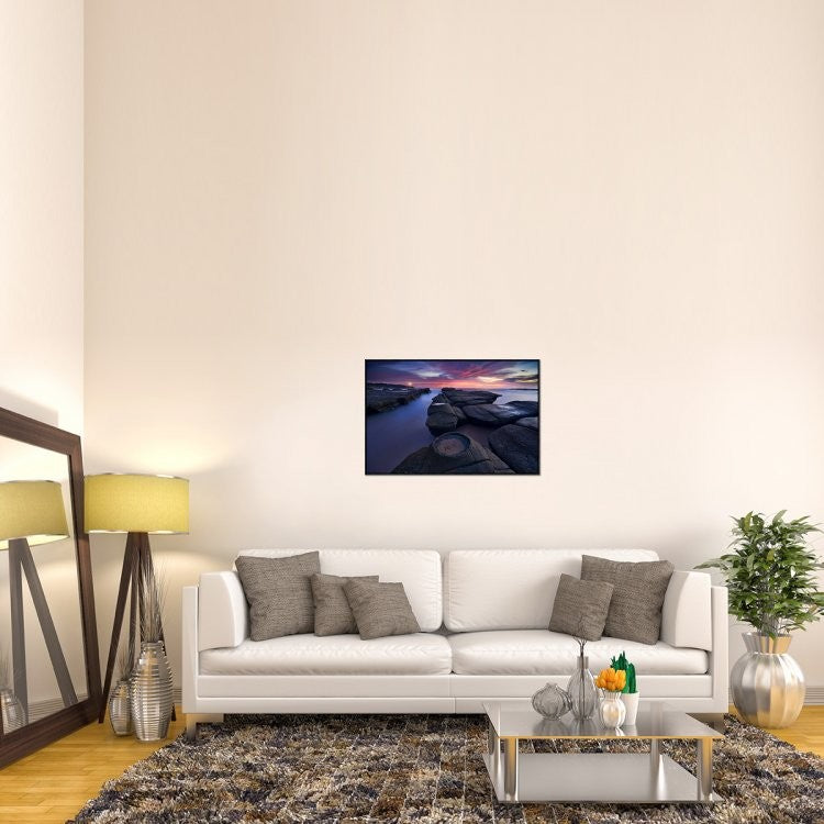 "Lighthouse" Framed Canvas Giclee by Yan Zhang, 37x25"
